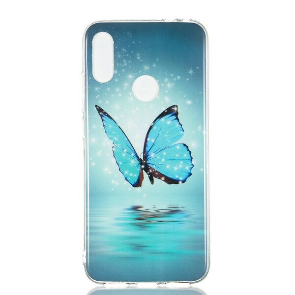 Xiaomi Redmi Note 7 Butterfly Funda Azul Fluorescente
