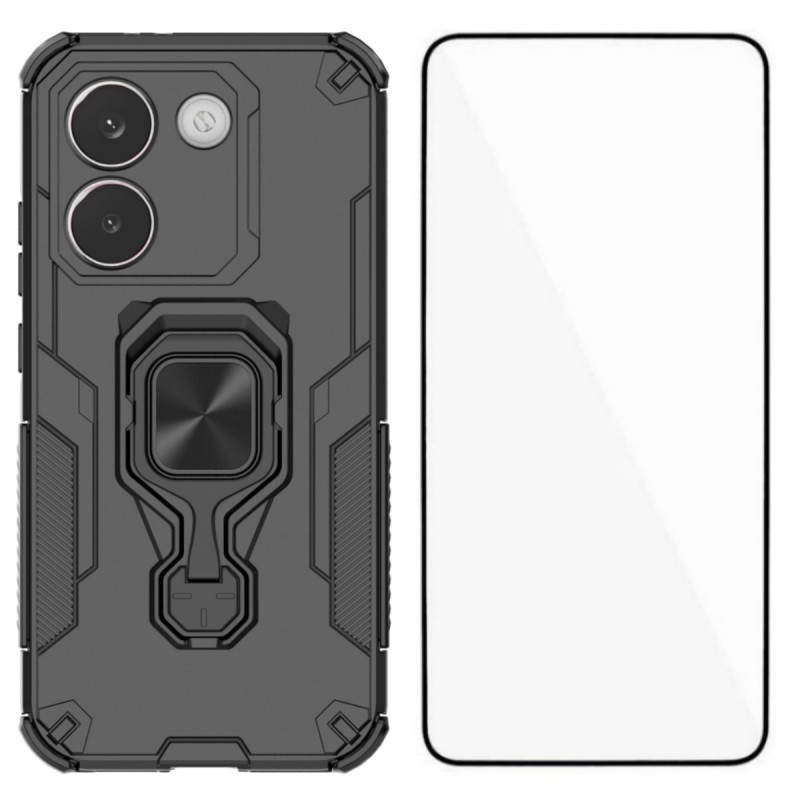 Poco X8 Pro 5G Anillo Resistente Caso con Protector de Pantalla