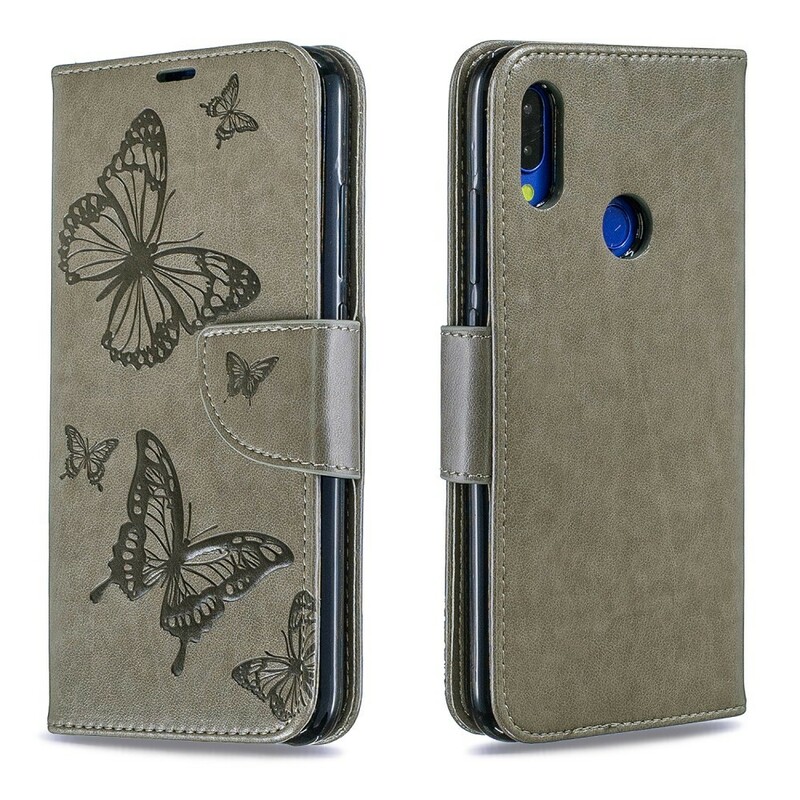 Funda con colgante impresa de mariposa para el Xiaomi Redmi Note 7