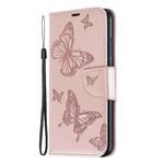 Funda con colgante impresa de mariposa para el Xiaomi Redmi Note 7