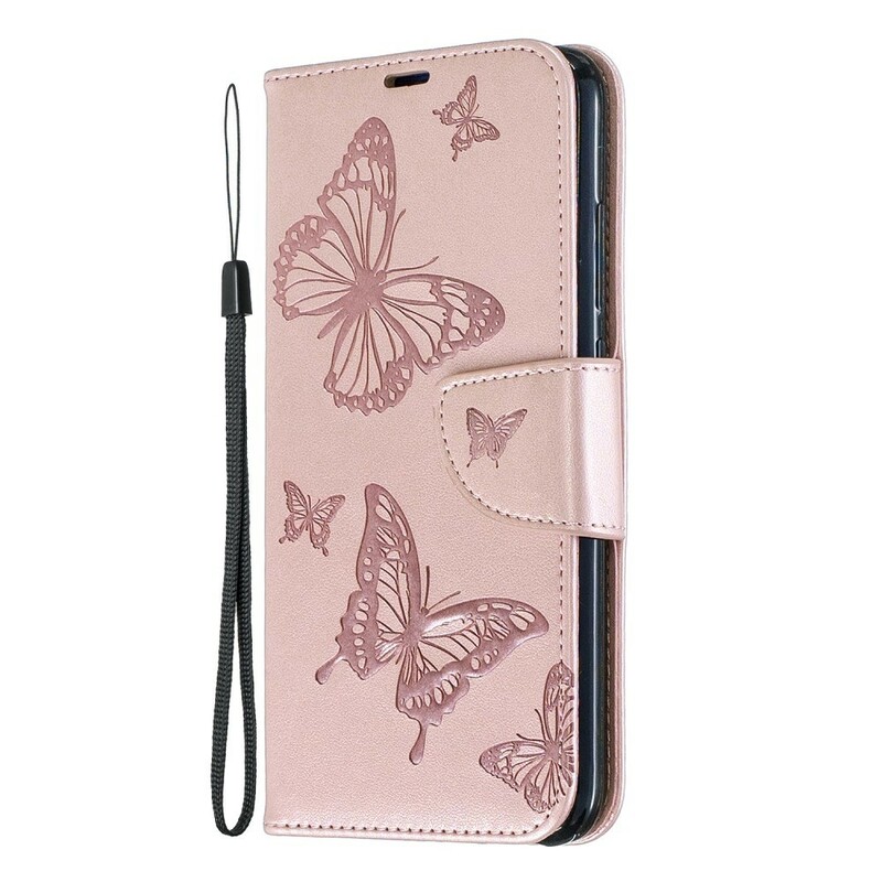 Funda con colgante impresa de mariposa para el Xiaomi Redmi Note 7