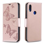 Funda con colgante impresa de mariposa para el Xiaomi Redmi Note 7