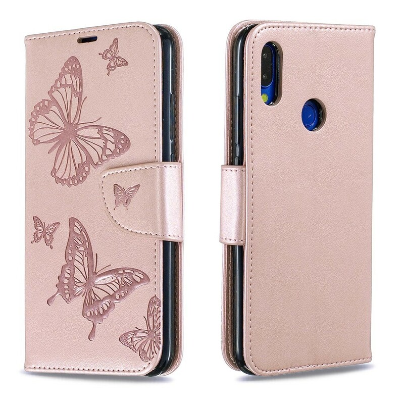 Funda con colgante impresa de mariposa para el Xiaomi Redmi Note 7