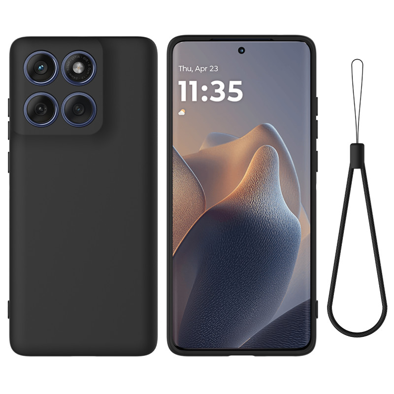 Funda de silicona con cordón Moto G67 Power Liquid