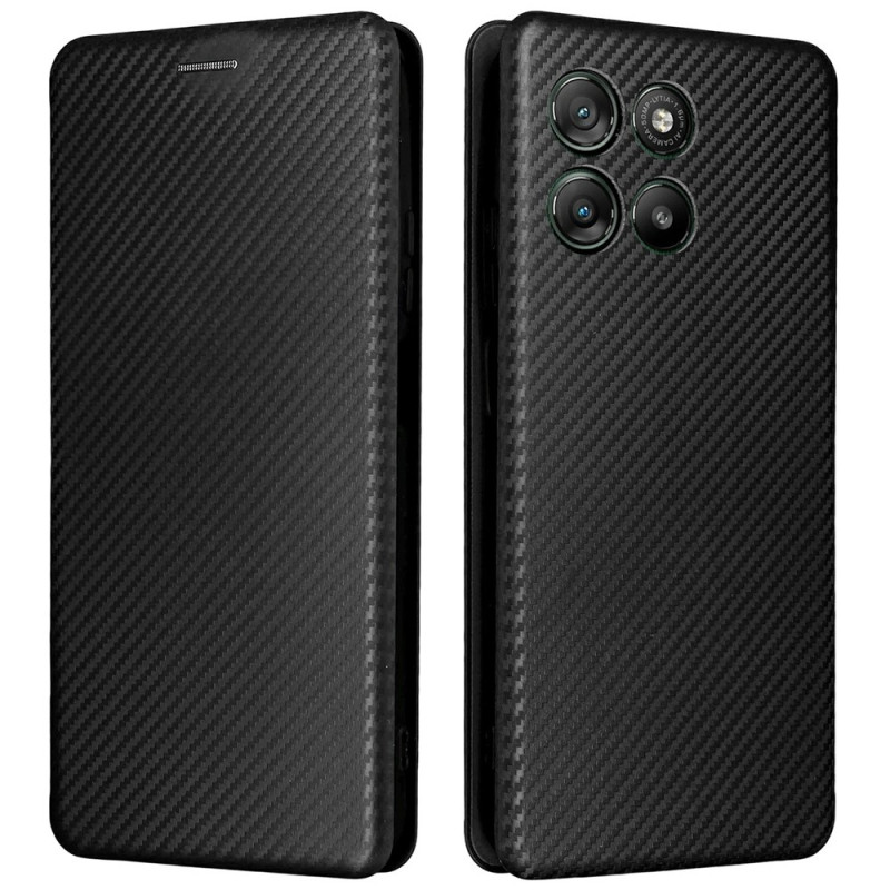 Flip Cover Moto G67 Power Fibra de Carbono
