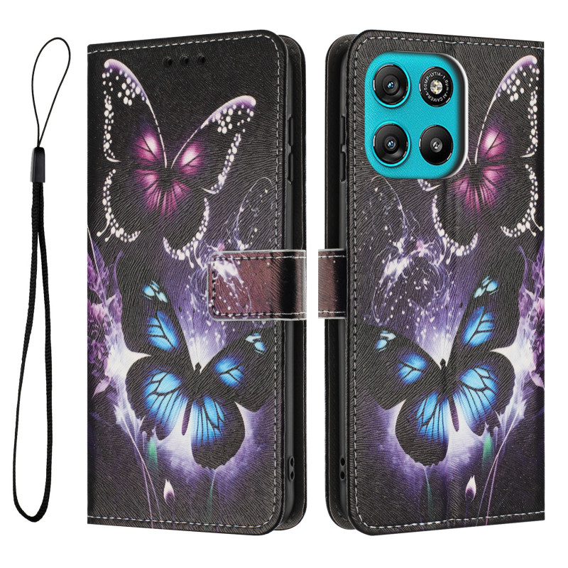 Moto G67 Power / G57 Power Funda Dos Mariposas