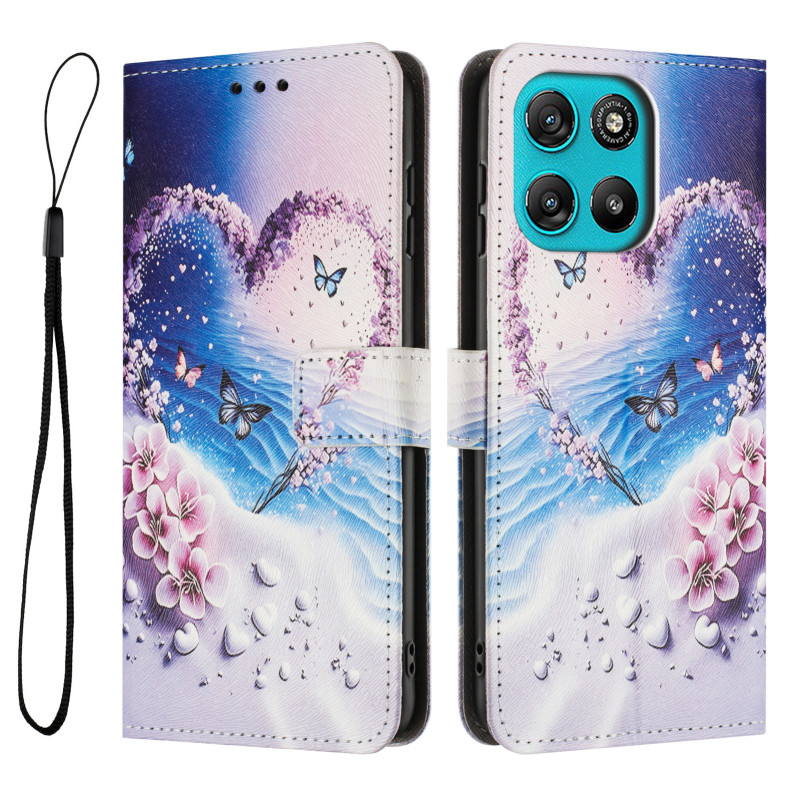Moto G67 Power / G57 Power Funda Corazón Blanco