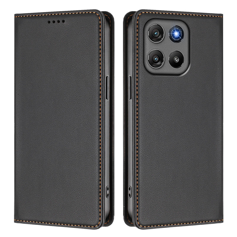 Flip Cover Moto G67 Power Couture (bloqueo RFID)
