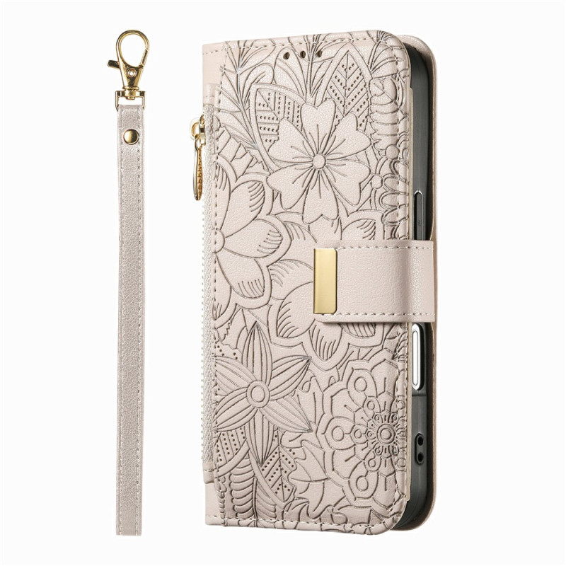 Funda para moto G67 Power Leaves & Flowers Strap