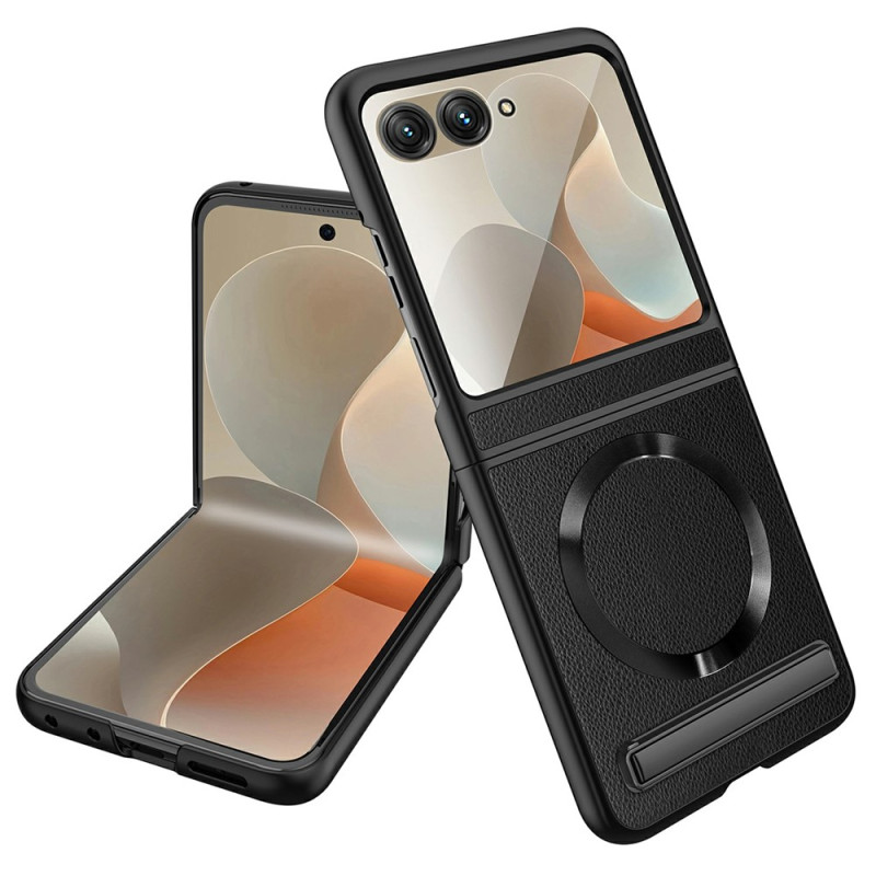 Motorola Razr 70 / 60 / 50 Funda magnética efecto piel con soporte