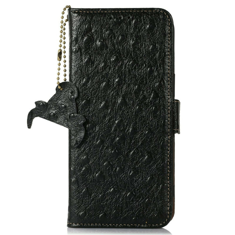 Funda de piel con textura de avestruz para Sony Xperia 1 VIII