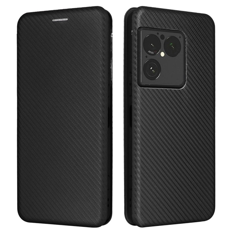 Funda abatible de fibra de carbono cepillada para Sony Xperia 1 VIII