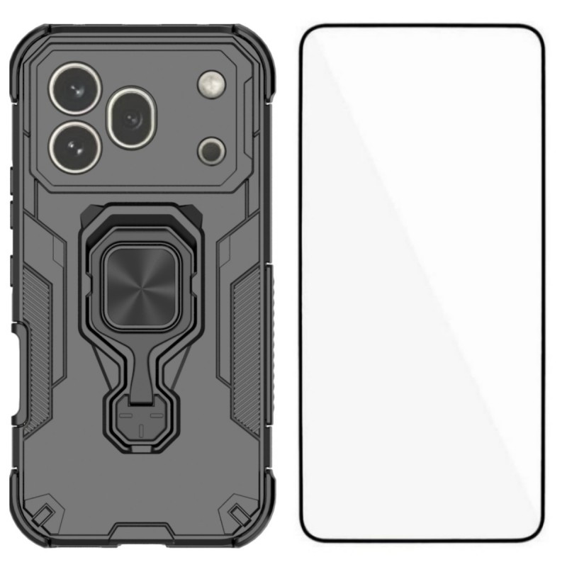 Honor 600 Pro Funda resistente al anillo con protector de pantalla