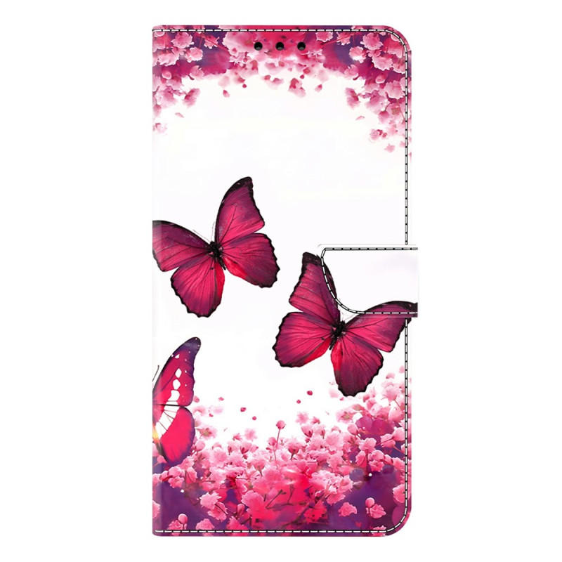 Xiaomi 17 Ultra Funda Mariposas Rojas