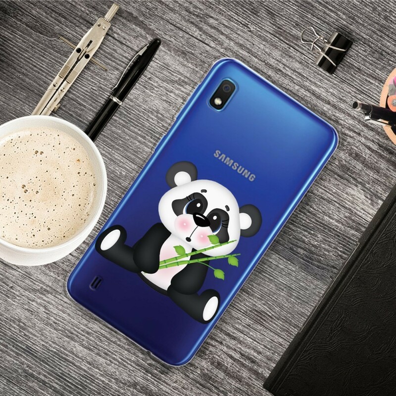 Samsung Galaxy A10 Funda Transparente Panda Triste