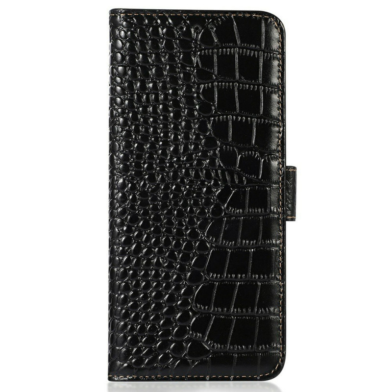 Xiaomi 17T Pro Funda de piel con textura de cocodrilo