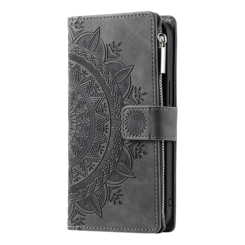 Xiaomi 17T Funda Cartera Efecto Gamuza Mandala