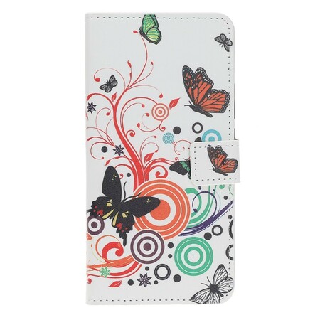 Funda de mariposas y flores para el Honor 20
