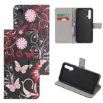 Funda de mariposas y flores para el Honor 20