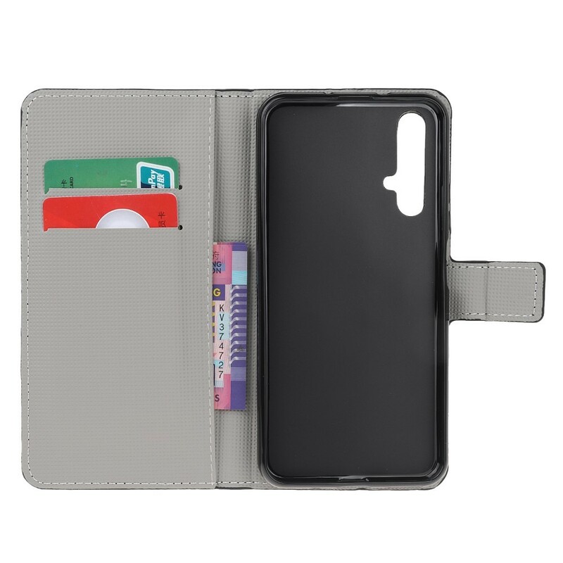 Funda de mariposas y flores para el Honor 20