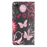 Funda de mariposas y flores para el Honor 20