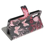 Funda de mariposas y flores para el Honor 20