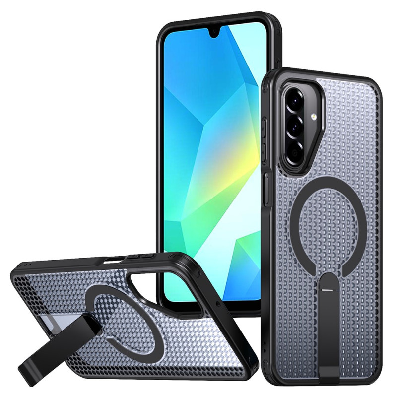 Soporte plegable Samsung Galaxy A 17 4G / 5G con textura de rejilla