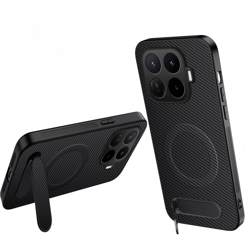 Xiaomi 17T Pro Funda de fibra de carbono con soporte