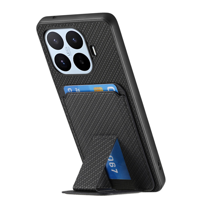 Xiaomi 17T Funda de fibra de carbono Soporte y tarjetero