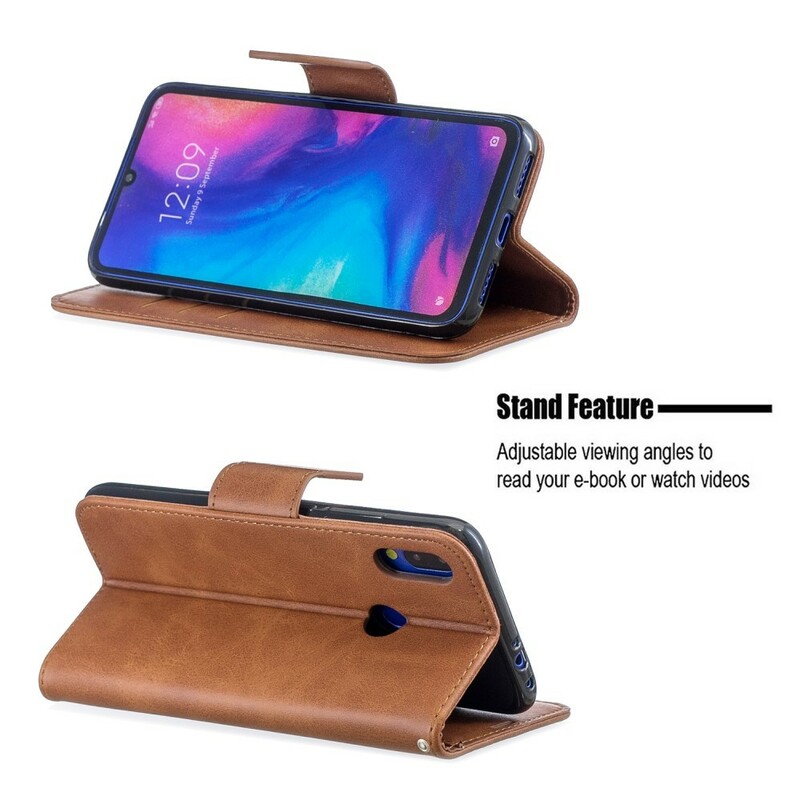 Funda Xiaomi Redmi Note 7 solapa oblicua lisa