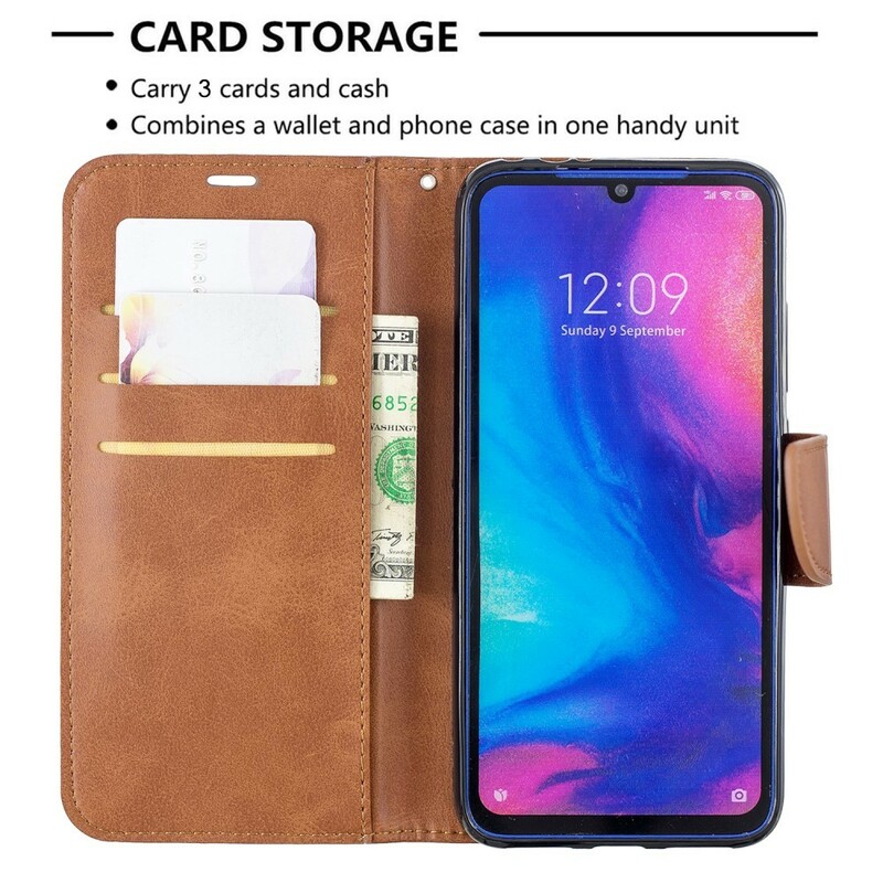 Funda Xiaomi Redmi Note 7 solapa oblicua lisa