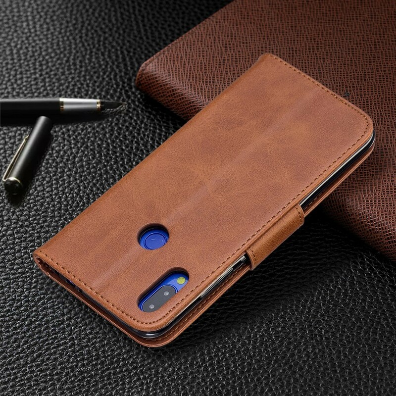 Funda Xiaomi Redmi Note 7 solapa oblicua lisa