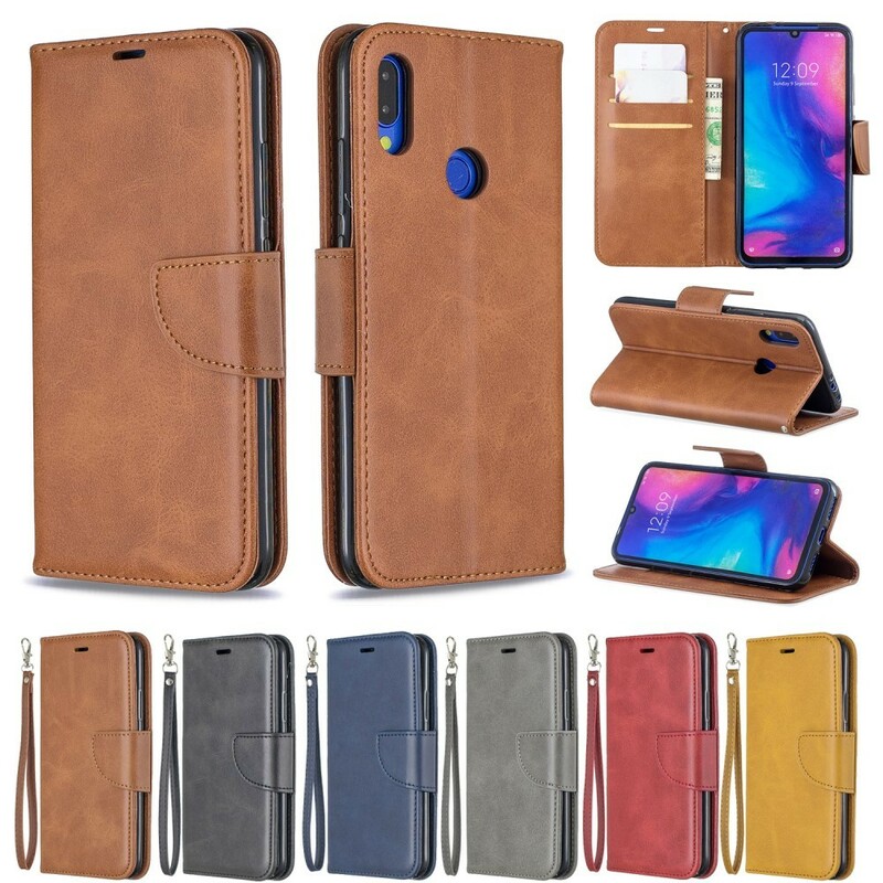 Funda Xiaomi Redmi Note 7 solapa oblicua lisa
