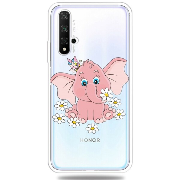 Honor 20 Clear Funda Elephant Pink