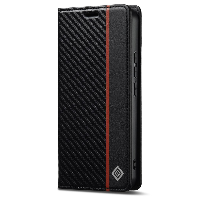 Funda tipo flip para Xiaomi 17T de fibra de carbono LC.IMEEKE