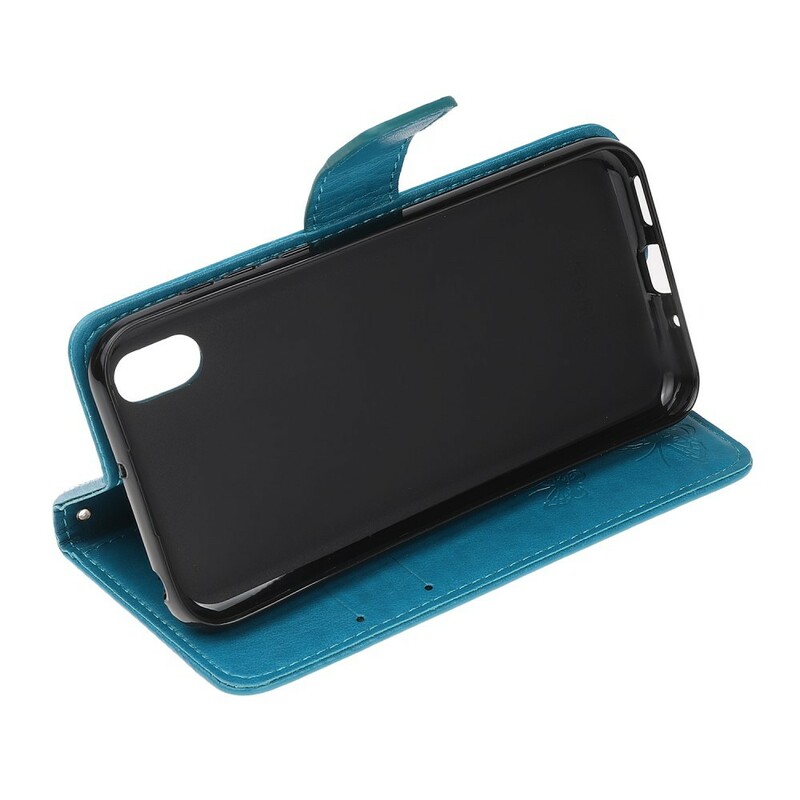 Funda Huawei Y5 2019 mariposas y flores con colgante