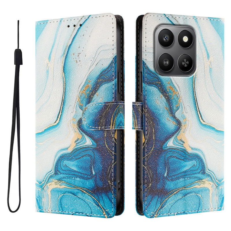 Funda para Honor 600 Smart con efecto mármol azul