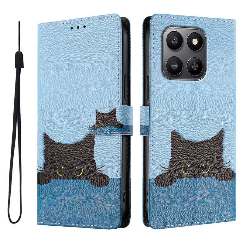 Funda para Honor 600 Smart con diseño de gato negro
