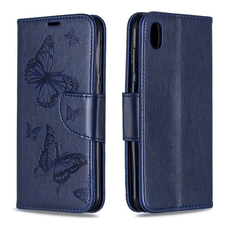 Funda Huawei P30 con mariposas y solapa oblicua