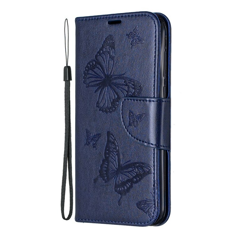 Funda Huawei P30 con mariposas y solapa oblicua