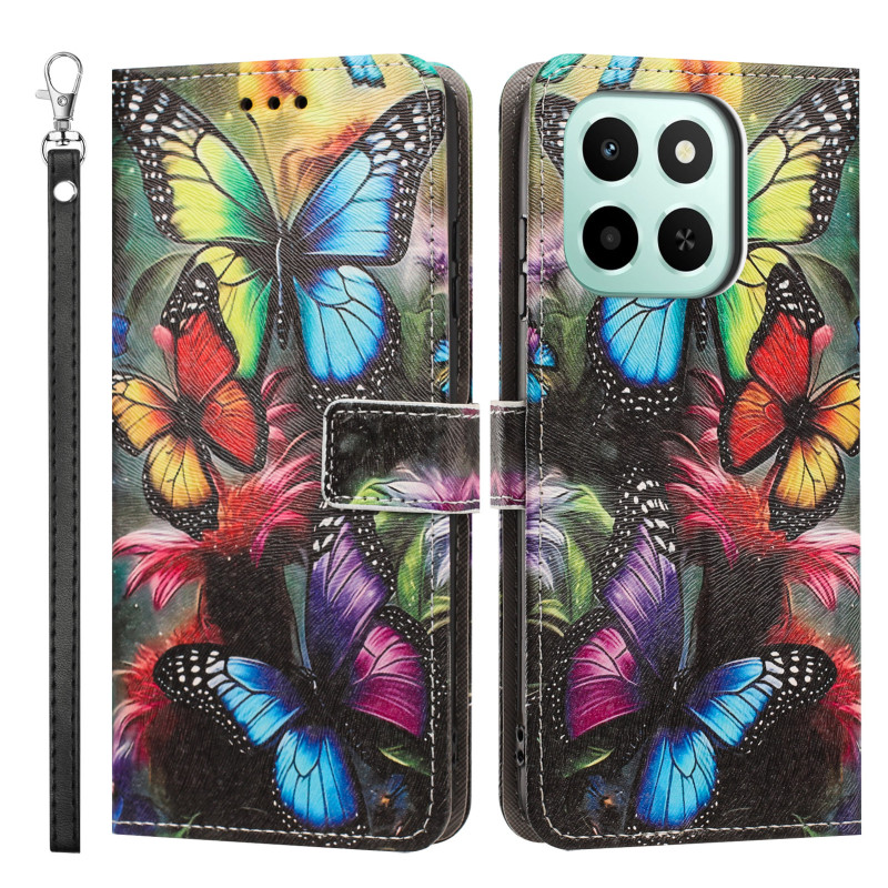 Funda para Honor 600 Smart con mariposas multicolores