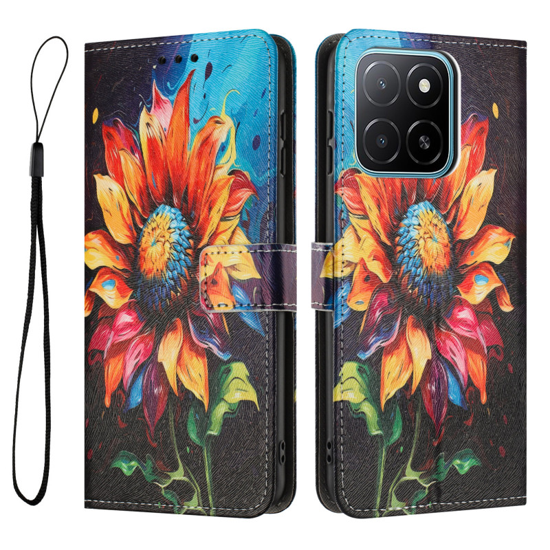 Funda para Honor 600 Smart con diseño de girasoles