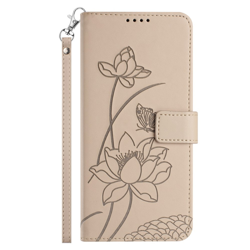 Funda para Xiaomi 17T con diseño de loto y cordón