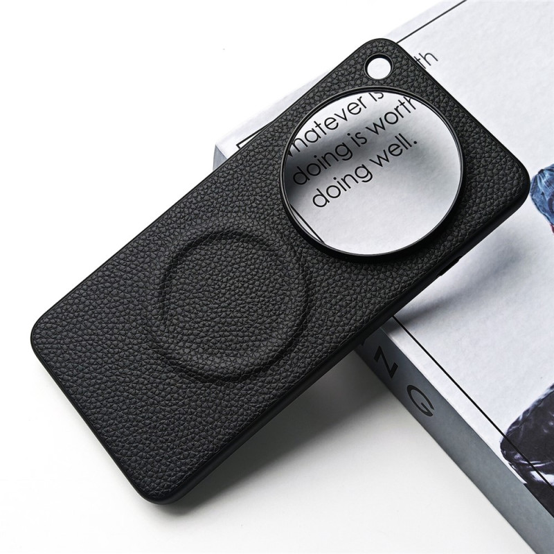 Funda magnética para Oppo Find X9 Ultra con efecto piel de litchi