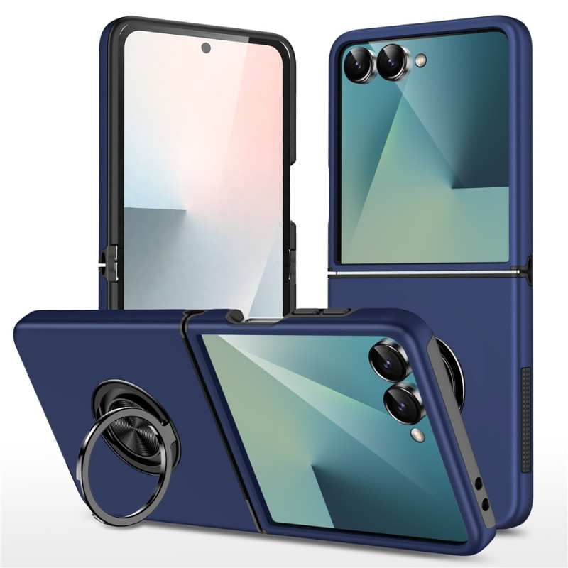 Funda antichoque para Samsung Galaxy Z Flip 8 con anillo giratorio