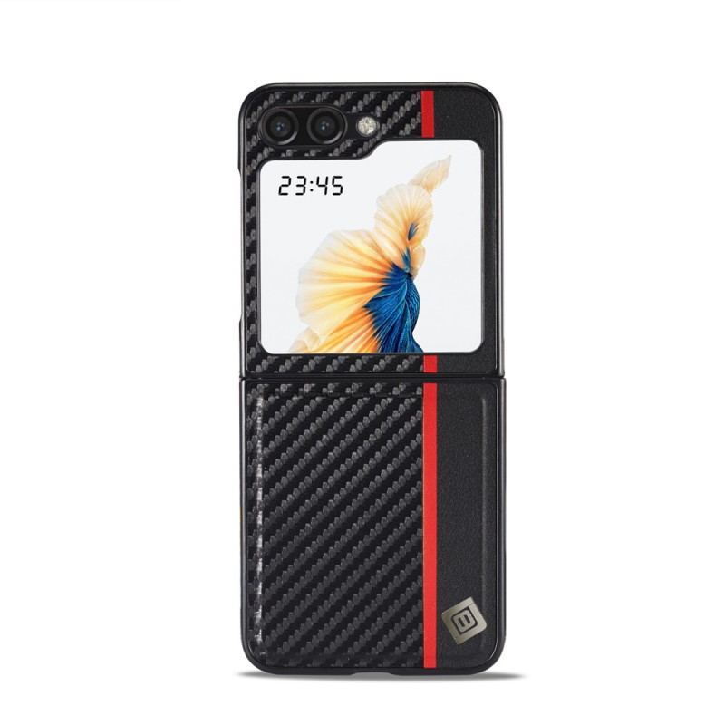 Funda para Samsung Galaxy Z Flip 8 con efecto fibra de carbono de LC.IMEEKE