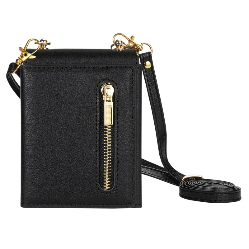 Funda tipo cartera para Samsung Galaxy Z Flip 8 con protección RFID y colgante para el hombro