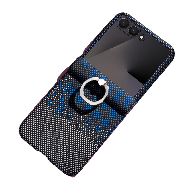 Funda para Samsung Galaxy Z Flip 8 con anilla y soporte, diseño rayado