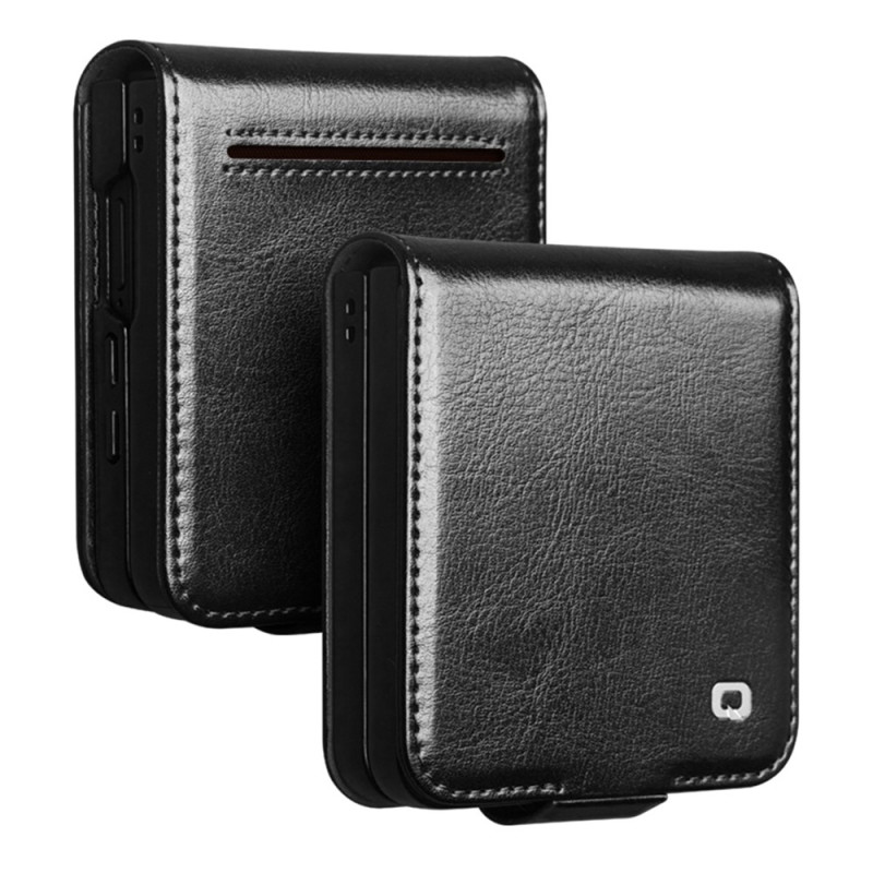 Funda para Samsung Galaxy Z Flip 8 de cuero auténtico de QIALINO