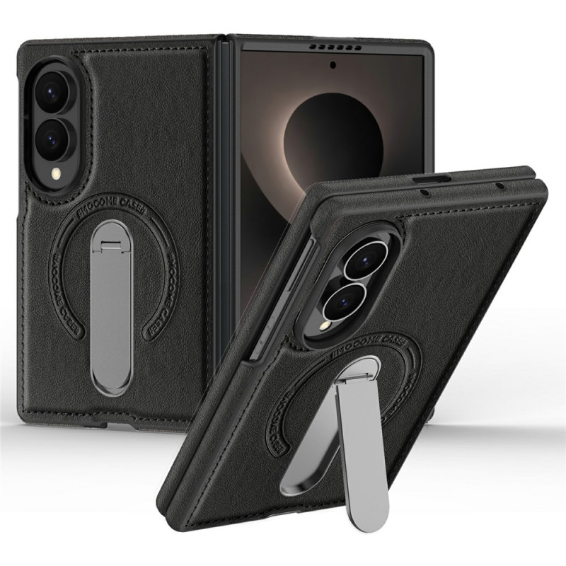 Funda magnética para Samsung Galaxy Z Fold 8 con soporte giratorio de 360° y efecto piel